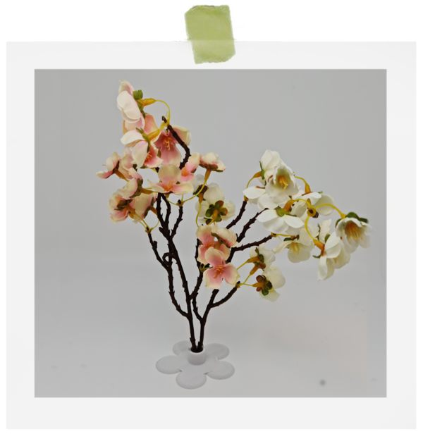 Orchideen Weiß/Pink  ( Kunststoff)